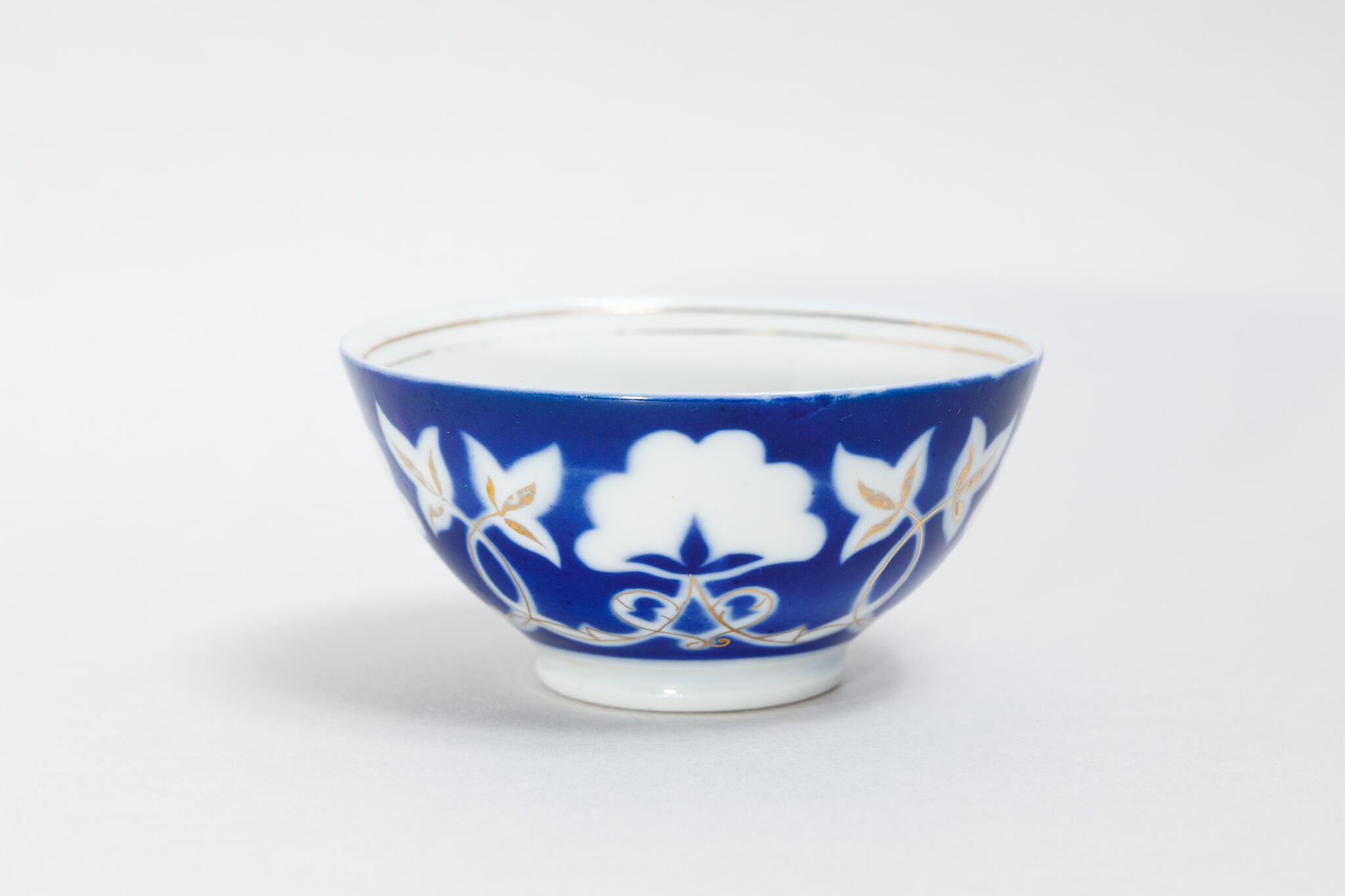 ヴィンテージ1959-63年タシケント陶器工場 綿花ブルーカップ 旧ソ連 0334