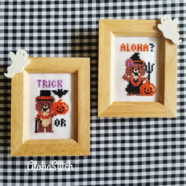 キット Mini Halloween ペアセット Aloha Stitch クロスステッチのお店 キット Mini Halloween ペアセット Aloha Stitch クロスステッチのお店