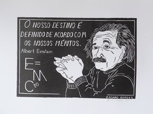 BACARO BORGES バカロ・ボルジェス 木版画 L　【EINSTEIN】