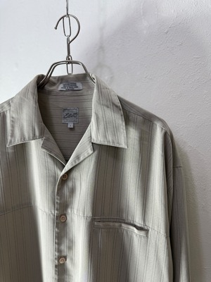 90’s Open Collar shadow Stripe Shirt