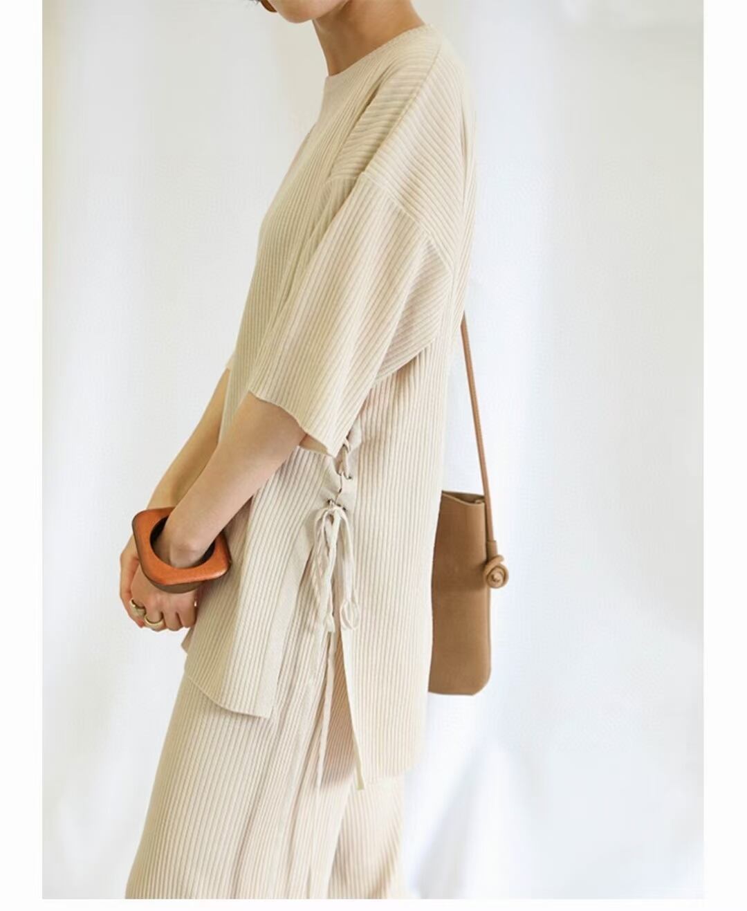 リラックスリブカットソー セットアップ　AJ33167-5109