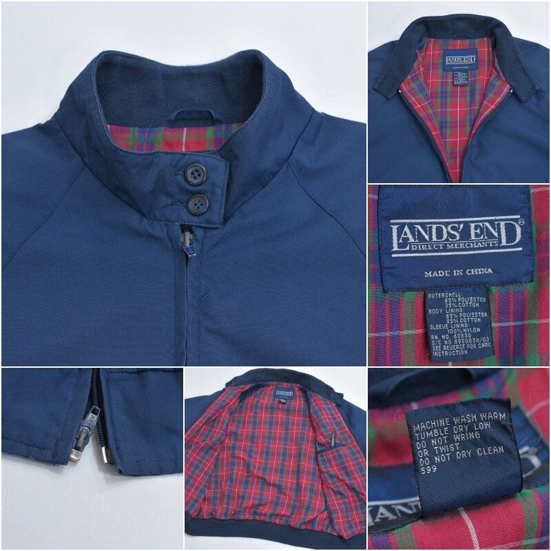 90s LANDS' END ランズエンド G9 ハリントンジャケット タイプ ドッグ