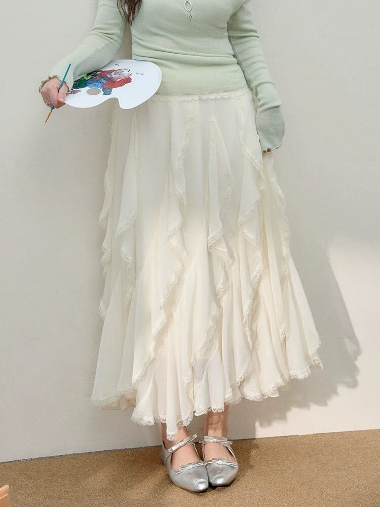 ふんわり揺れてフェミニンオーラ全開♡ ラッフルフリルシフォン ふんわり揺れてフェミニンオーラ全開♡ ラッフルフリルシフォン