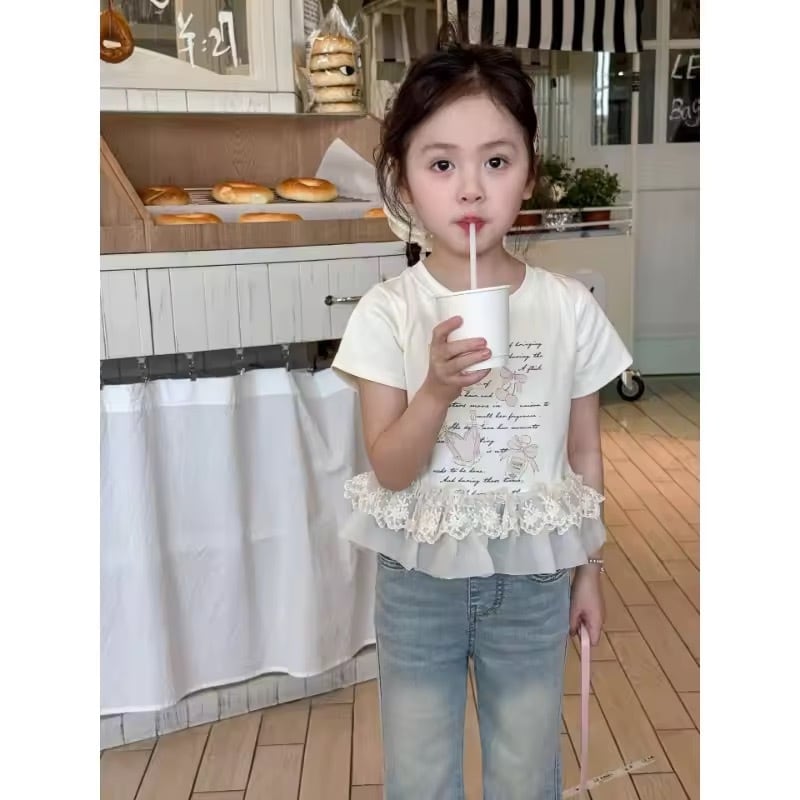 裾レースバレリーナT