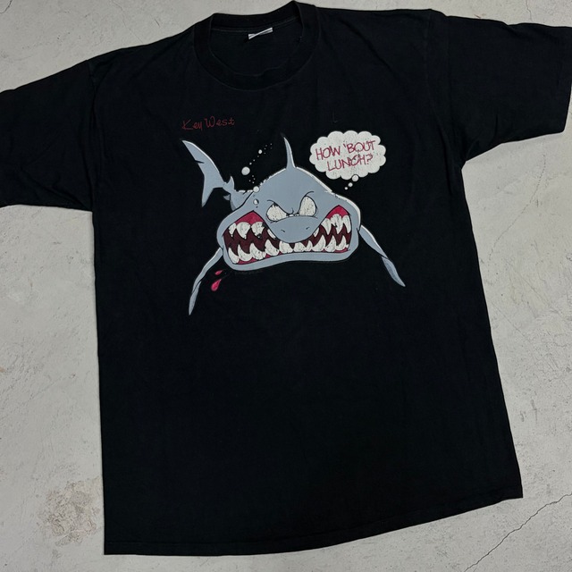 1990s "HOW'BOUT LUNCH?" BLACK T-SHIRT