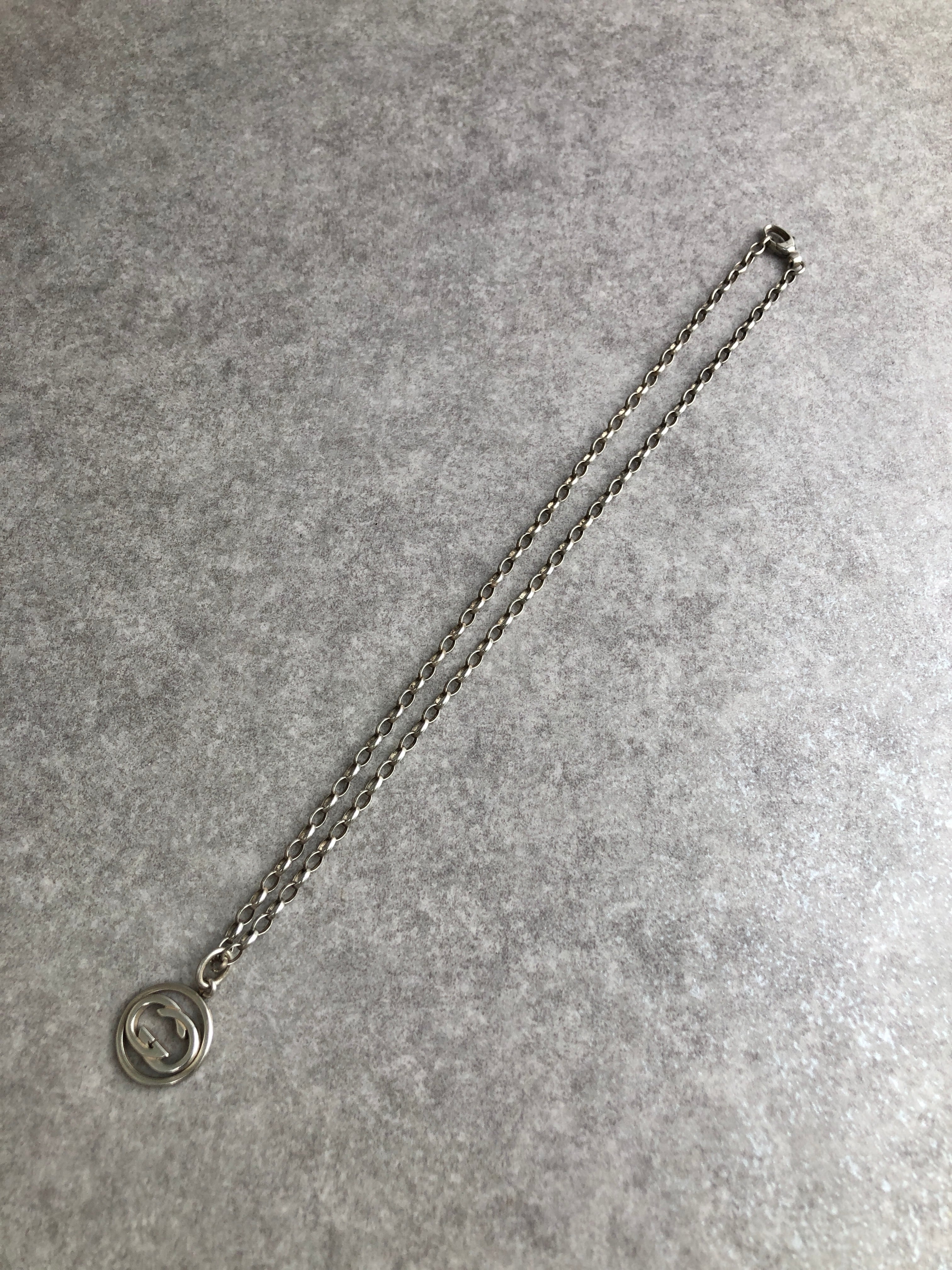 GUCCI グッチ インターロッキング ネックレス シルバー G 925 vintage