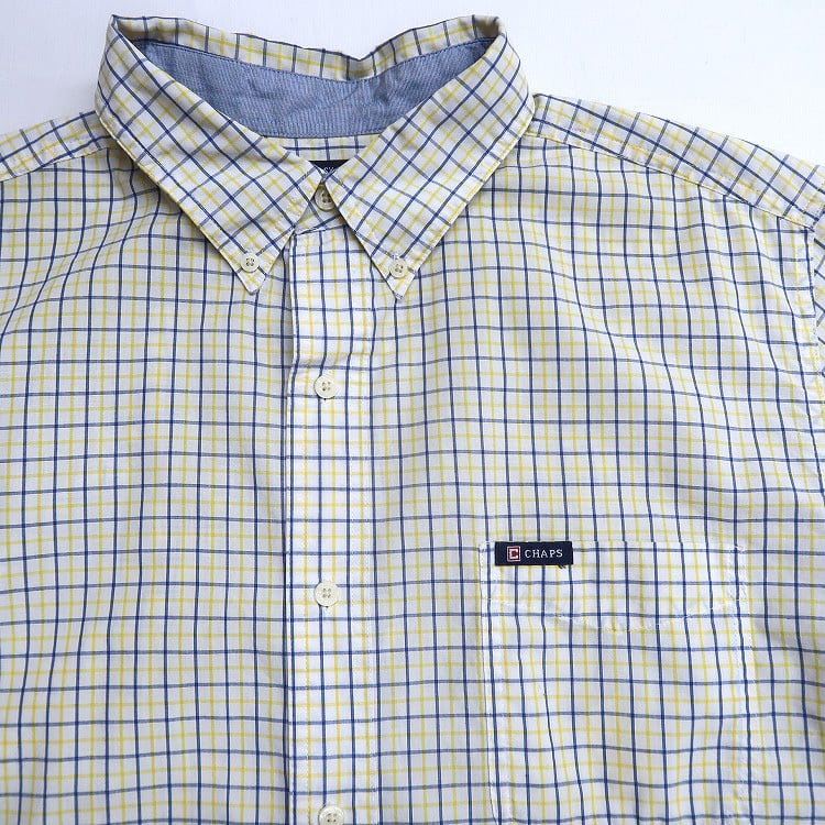 古着 チャップス CHAPS 半袖シャツ ボタンダウンシャツ チェック