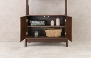 木目調ヘリンボーン 幅75cm キャビネット