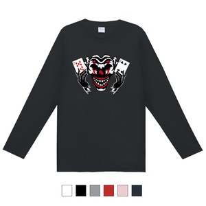 ハンドが選べるトランプTシャツ ポーカー Tシャツ  長袖 グラフィック ハンド プリント カジュアル  衣類 長袖