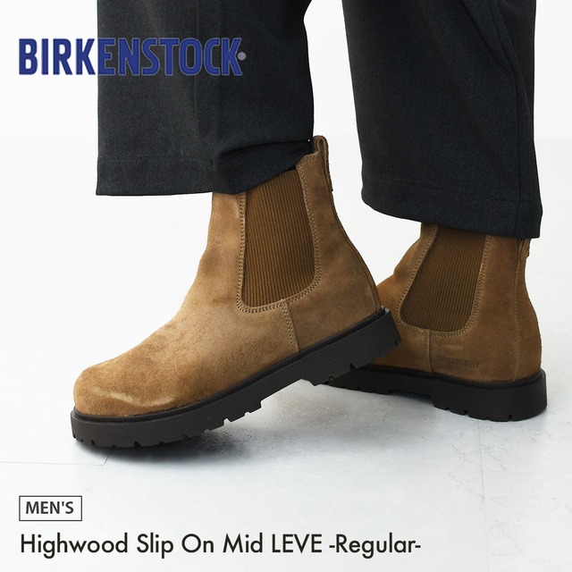 BIRKENSTOCK [ビルケンシュトック正規販売店] Highwood Slip On Mid  LEVE -Regular- 幅広 [1033155] ハイウッドスリップオン・横幅レギュラー・ブーツ・アンクルブーツ・カジュアルブーツ・【ワイズ レギュラータイプ】MEN'S [2026AW]