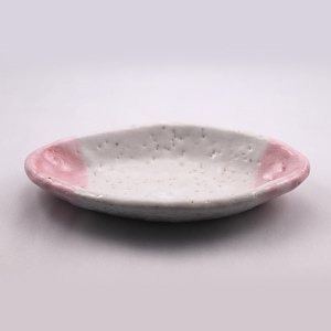 桃志野 楕円皿（小）　　Pink Shino Elliptical Dish SMALL