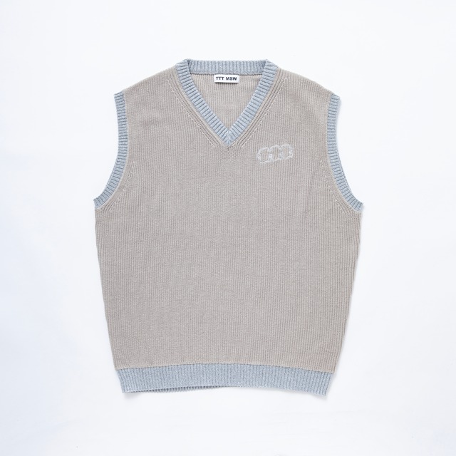 Lame knit vest (GRAY)