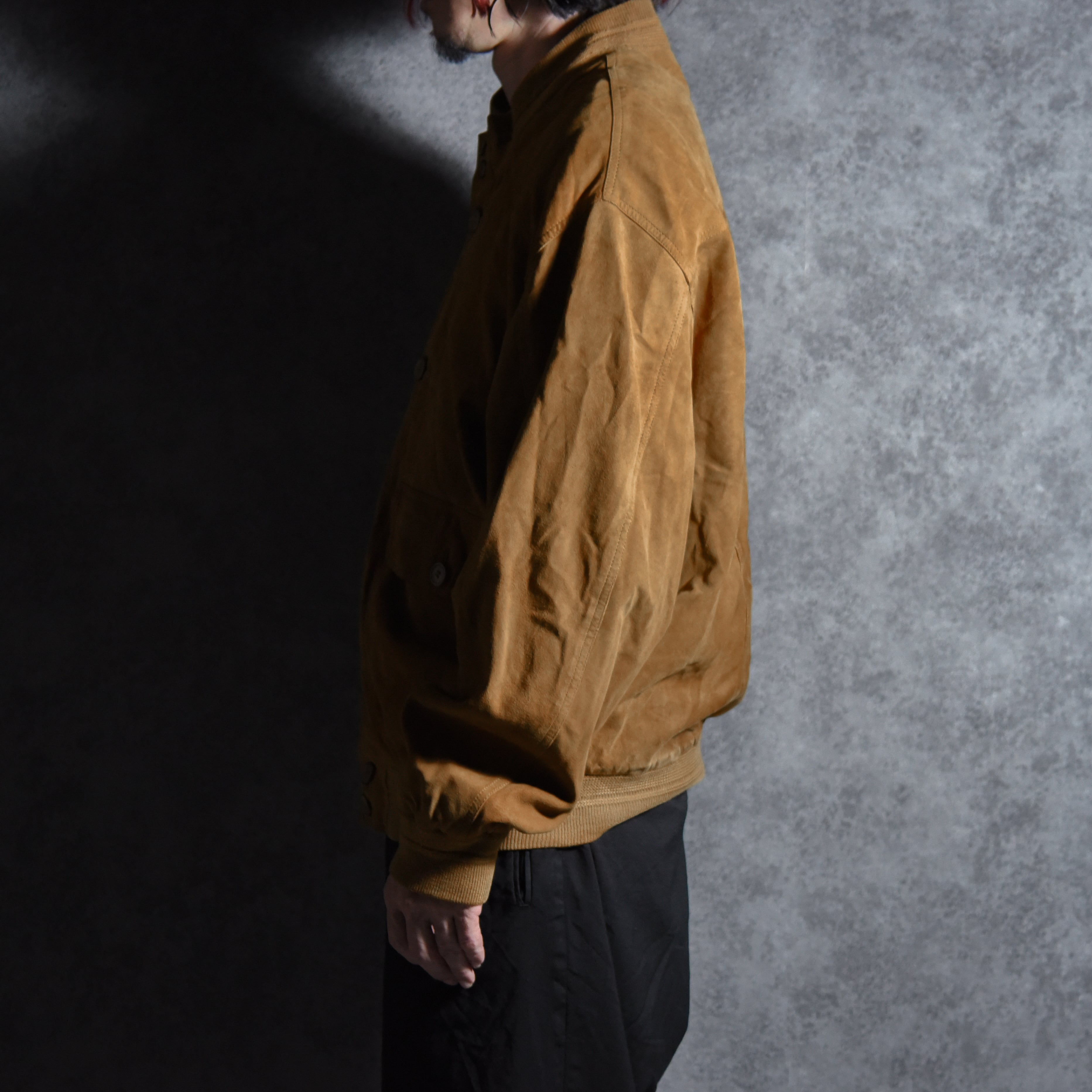 80-90s YVES SAINT LAURENT Suede Leather Jacket イブサンローラン