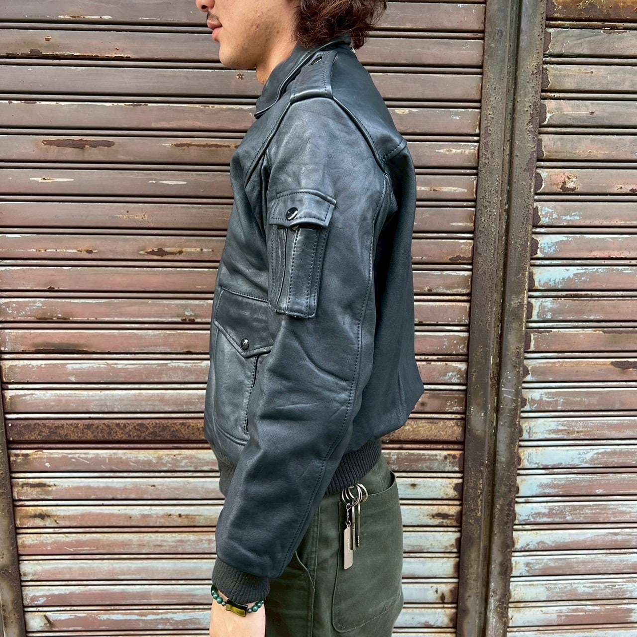 90s vintage g-1 a-2 レザーフライトジャケット L相当 80〜90年代 AVIREX アヴィレックス G-1 フライトジャケット