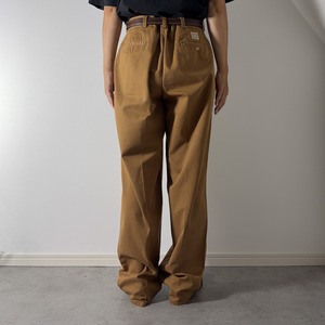 90s 初期型 USA製 Polo by Ralph Lauren POLO CHINO "No pleats" Tobacco Brown [W36L31相当] 古着