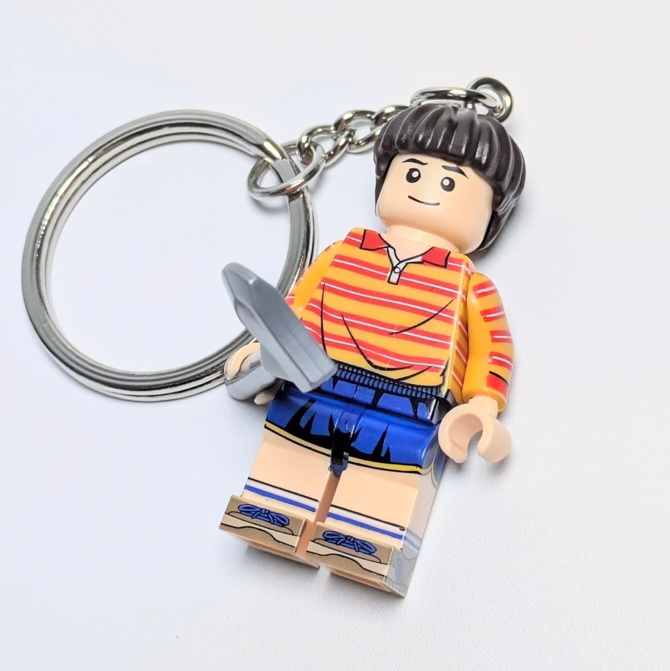 ★ブロックフィギュアキーホルダー★【 Stranger Things / ストレンジャーシングス 】 ウィリアム・バイヤーズ / ウィル / 賢者ウィル(Will the Wise) 〚アメリカン雑貨 アメトイ〛