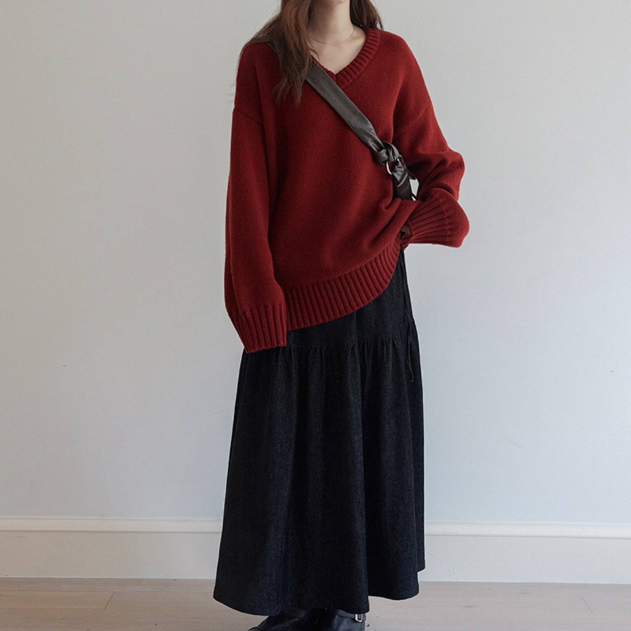 Oversized Cozy Knit Sweater T3713
