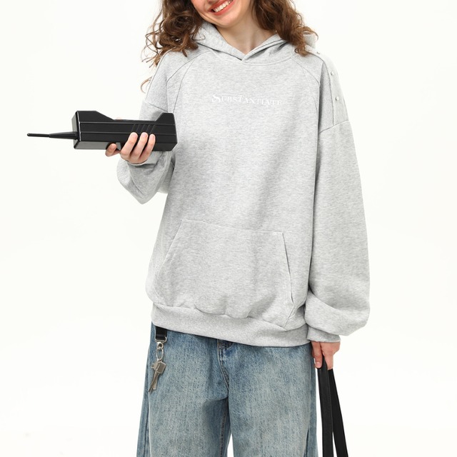 drop shoulder studded hoodie　ドロップショルダースタッズフーディー　J1302