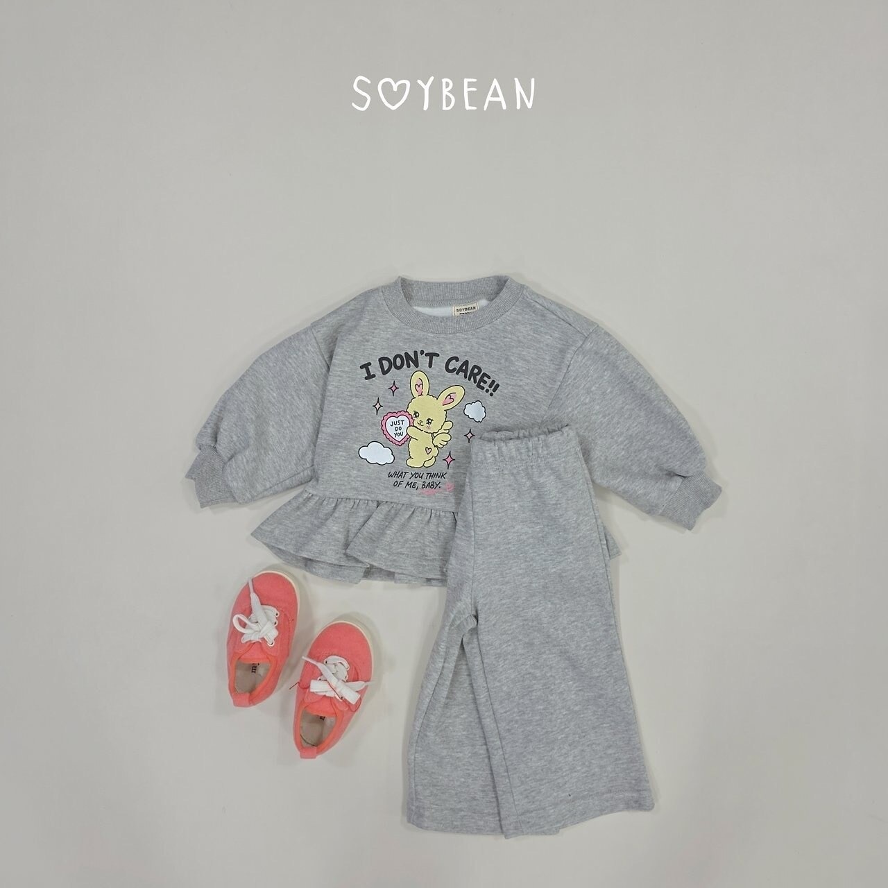 韓国子供服 / 26Autumn / soybean / bunny フリル セットアップ / キッズ服 / 秋服 *XS~XL*