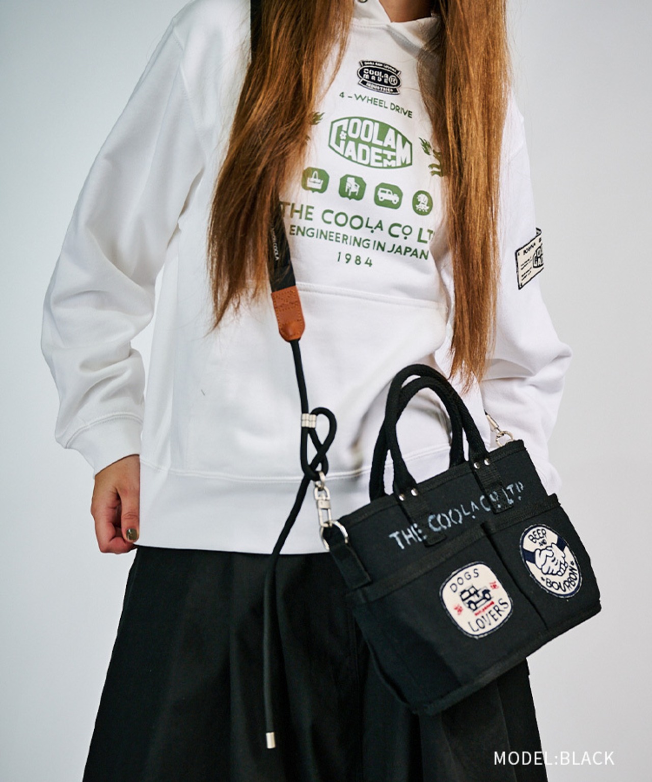 【直営限定ITEM】-TYPE E- パッチ×ペイントコンパクト3wayバッグ (BLACK)　CQ-49501H