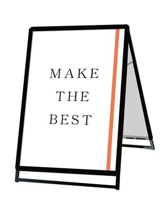 ポスターグリップスタンド看板 屋外用 A1ロウ両面ブラック