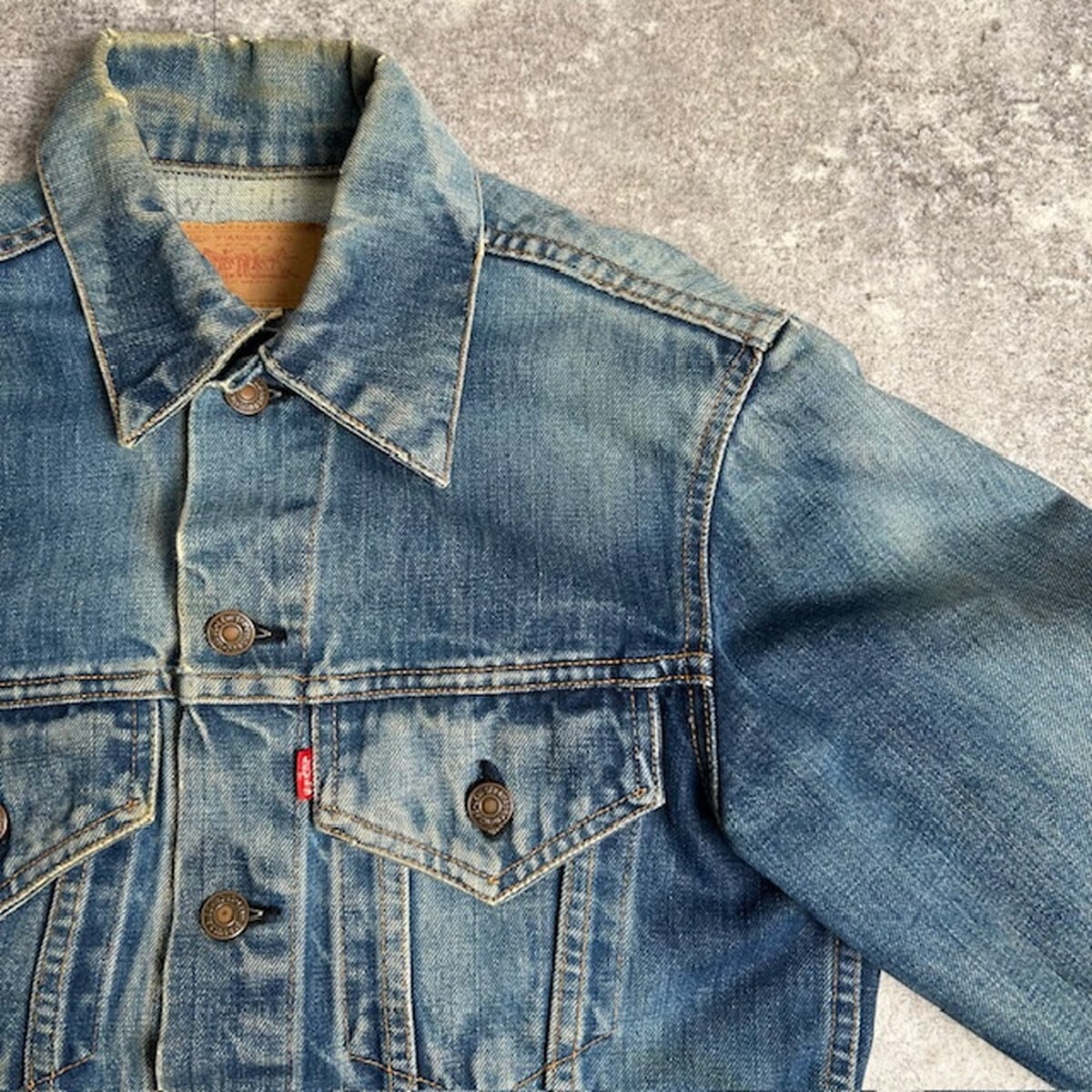 Levi's 70's 古着 70505 ビッグE ビンテージデニムジャケット 濃紺未洗】ビンテージ リーバイス70505 70s 66前期 44 Levi's