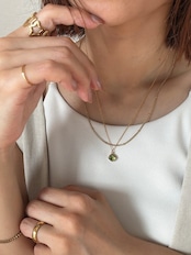 オリーブストーンネックレス