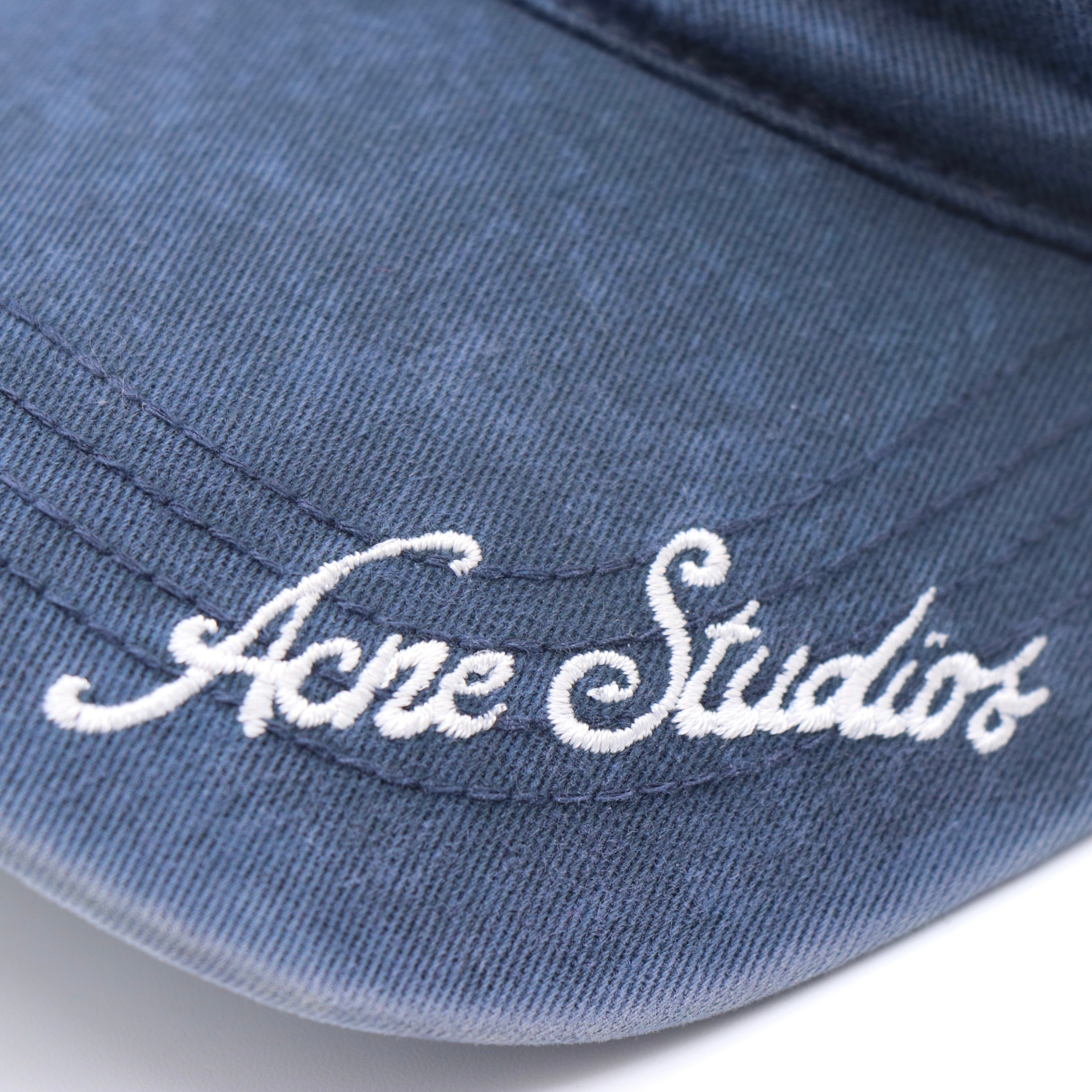 現行品】Acne Studios ロゴ キャップ コットン ブルー アクネ