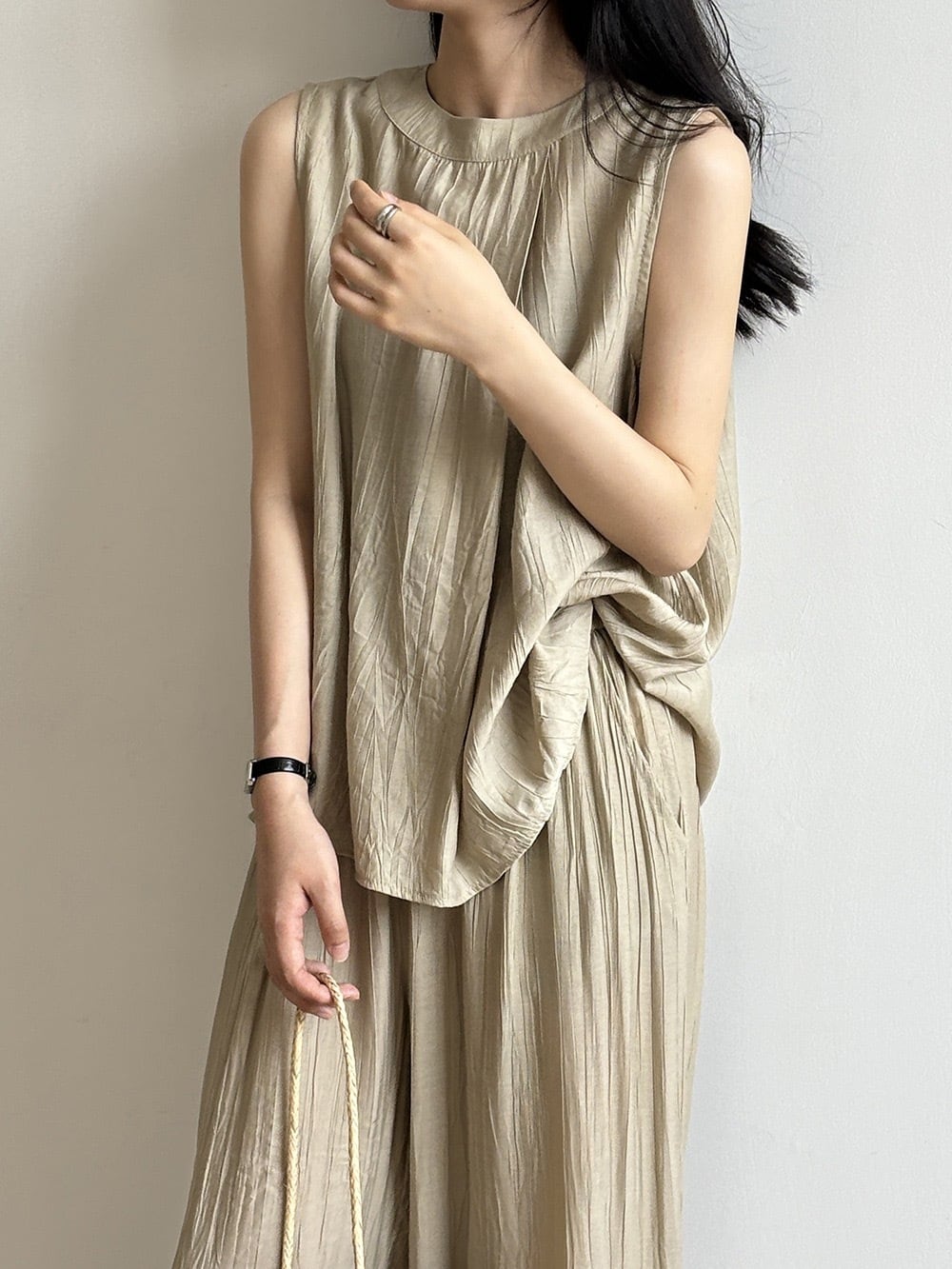 【GUMZZI】ノースリーブブラウス×パンツセットアップto28708 01d3f562a6bfb9ba87f94d8571f58f