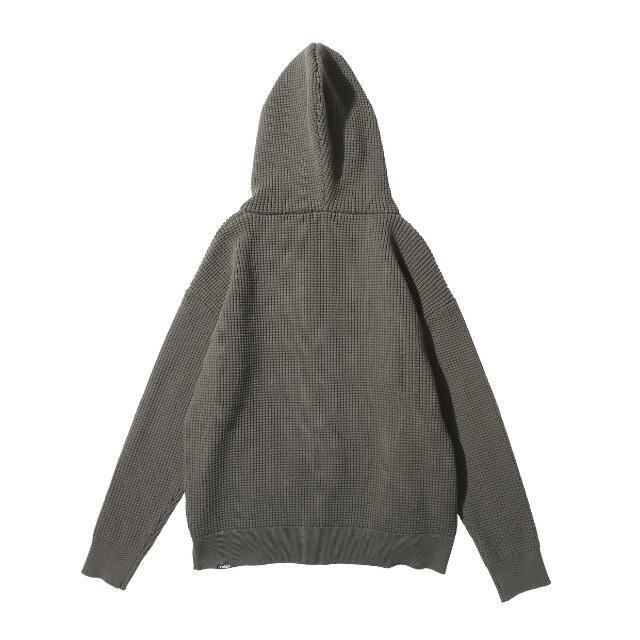 reversal】WAFFLE KNIT ZIP HOODIE ジップアップパーカー ニット reversal】WAFFLE KNIT ZIP HOODIE ジップアップパーカー ニット
