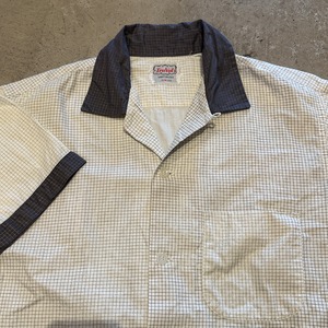 1950'S TRUVAL S/S COTTON CHECK SHIRT M