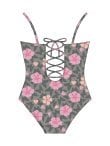 Leona surf vintage ワンピース水着　新品　レオナサーフ Leona surf バタフライスイムワンピース [グレー］ | Bailando Surf