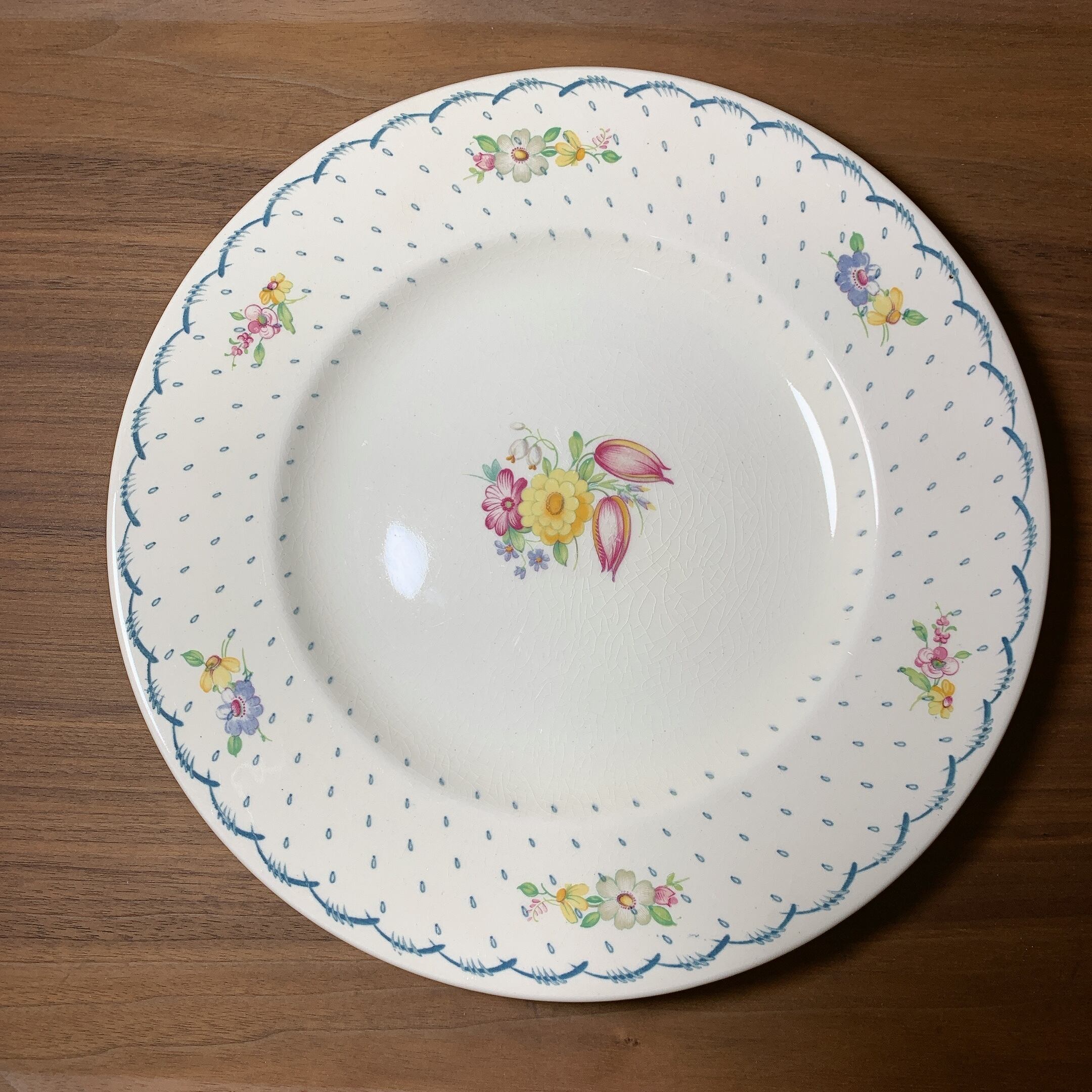 スージークーパー　＊プランタン小花付き＊　ブルー　ミニチュリーン　小さなサイズ スージークーパー＊プランタン小花付き＊ブルーミニチュリーン小さなサイズ