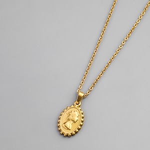 316L coin necklace 3  #n28　☆