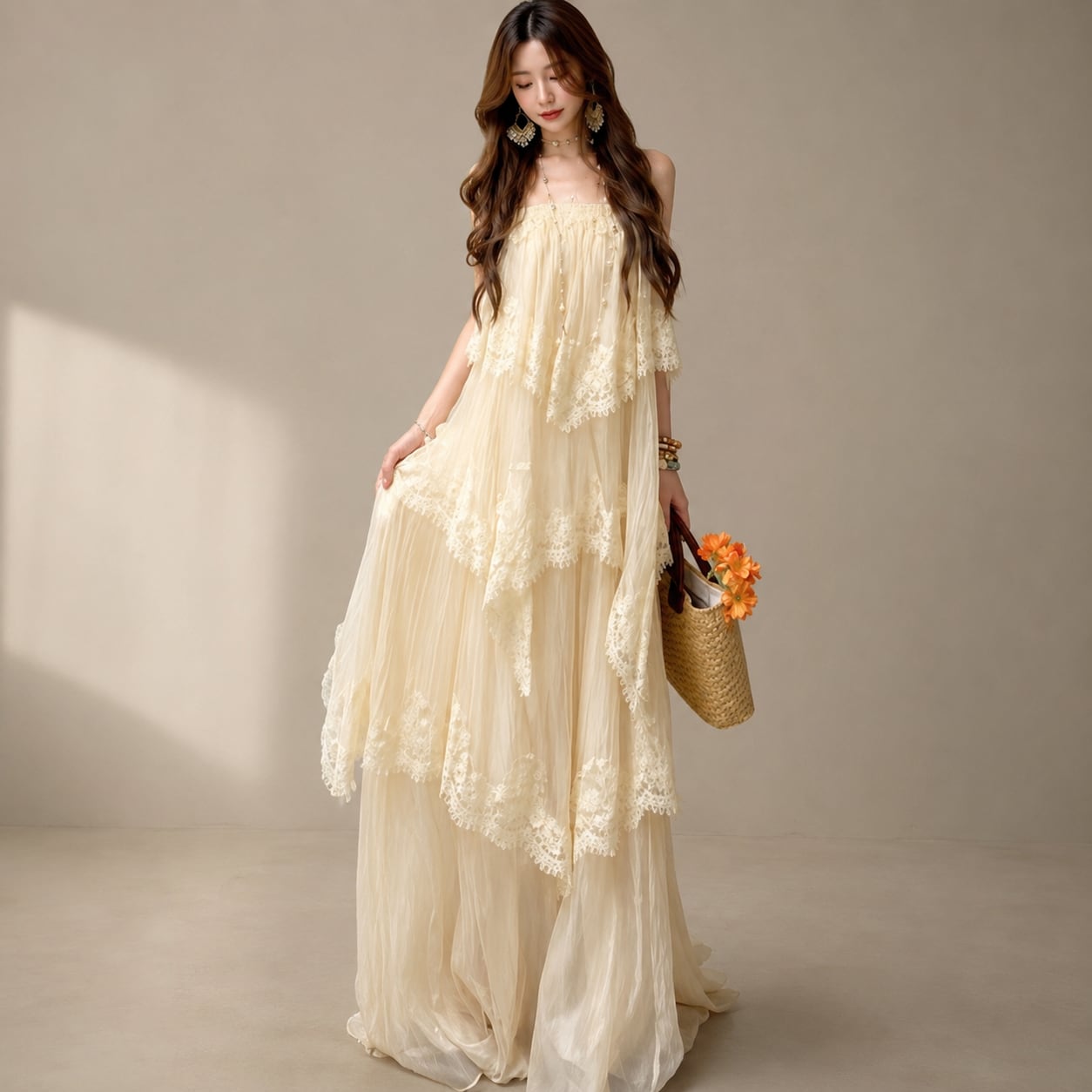 Lace Mirage Maxi Dress*S-255