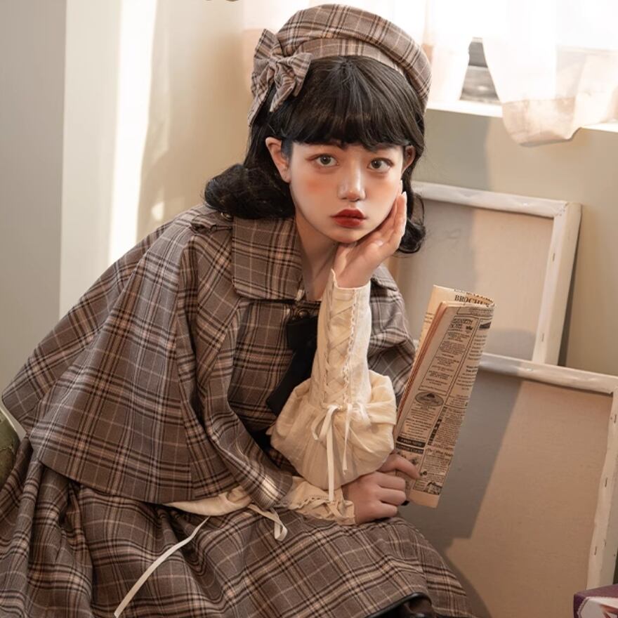 ゴスロリ通販 With U クラロリ マント 探偵風 ガーリー 大人ゴシック