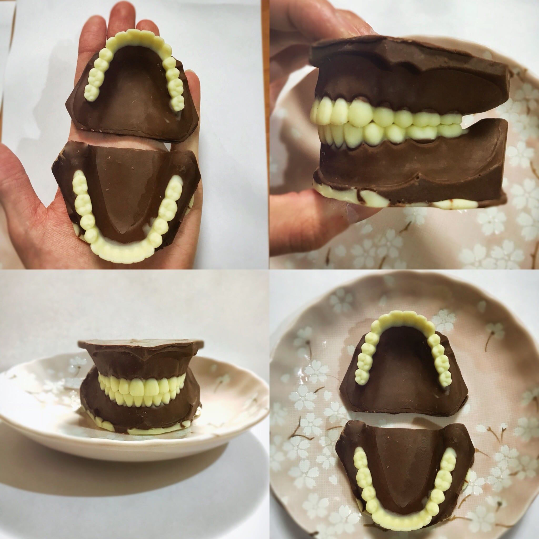 技工士製作‼️義歯チョコ(大 下顎のみ) シリコンモールド 入れ歯チョコ