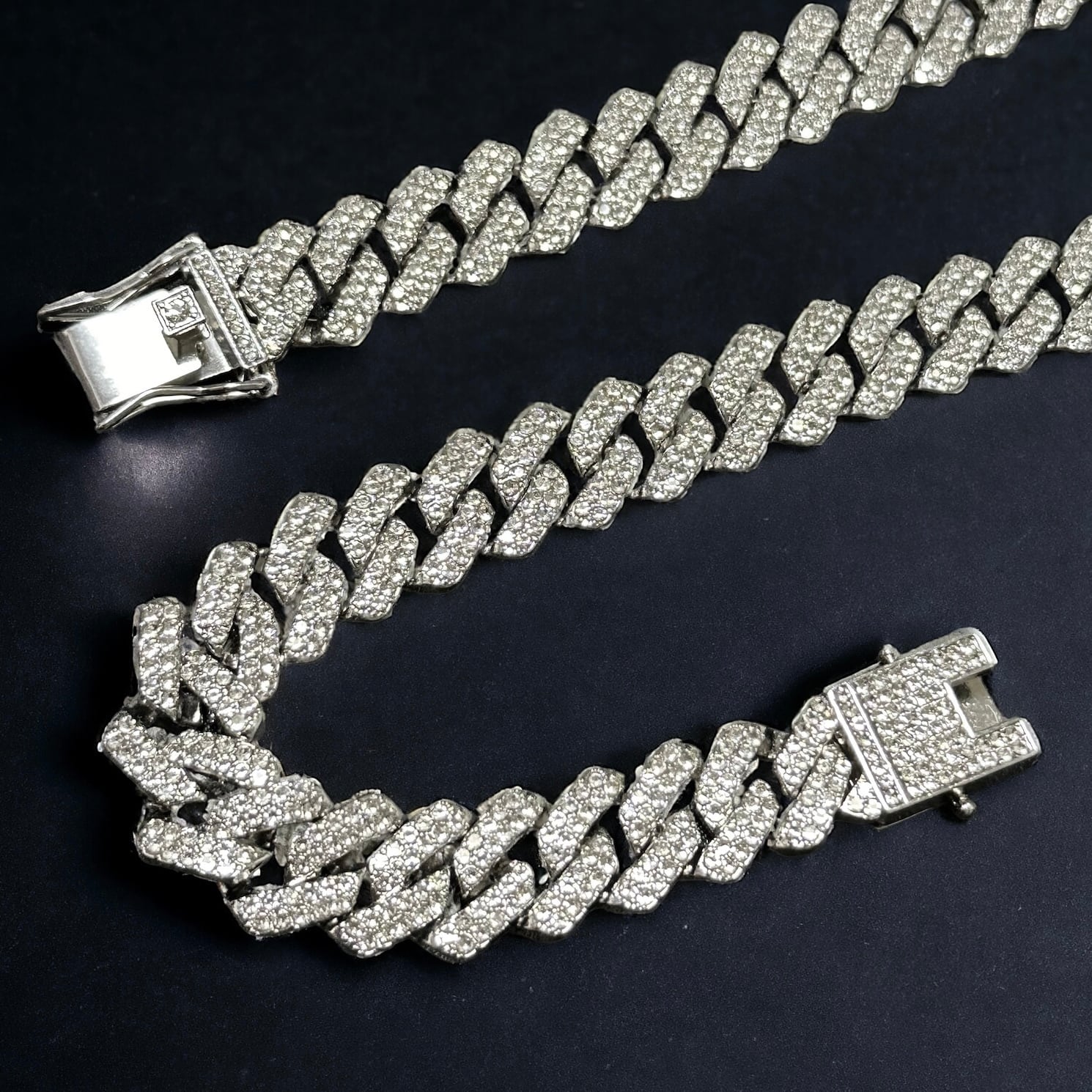 シルバー925 ブレスレット マイアミダブルロック