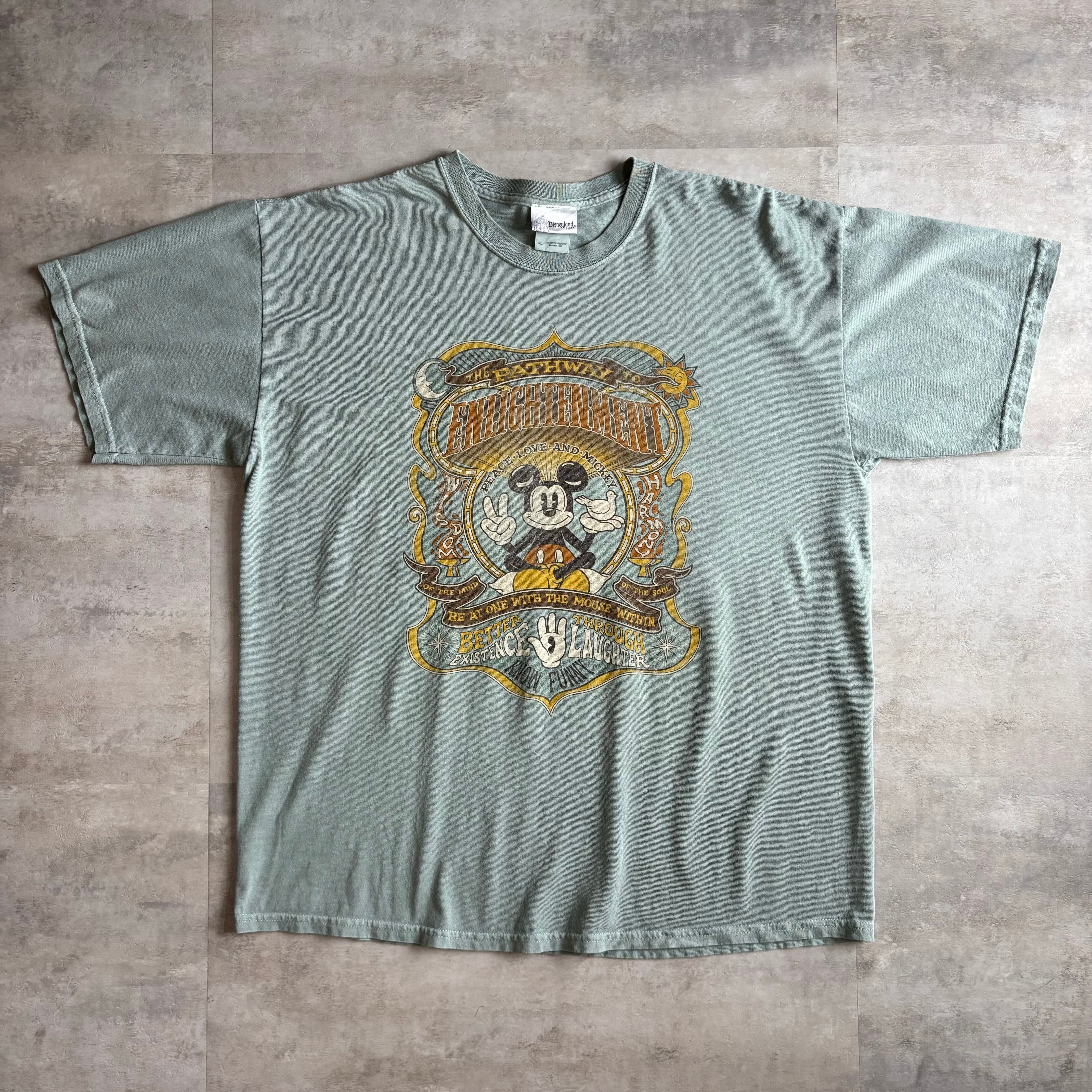 《XLsize》平和と愛とミッキー Disney ディズニー Tシャツ no.3251