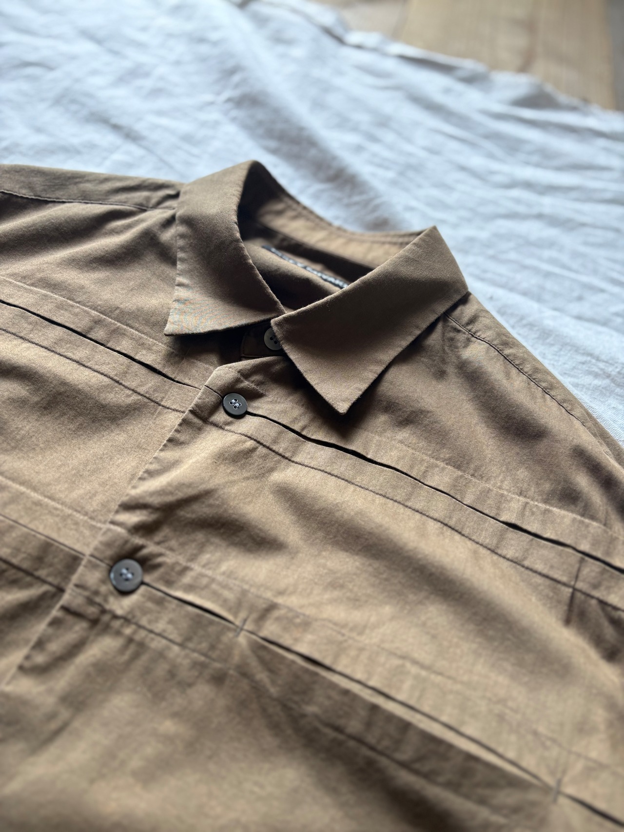 “ISSEY MIYAKE” 2010 Garment Dye Khaki Shirt