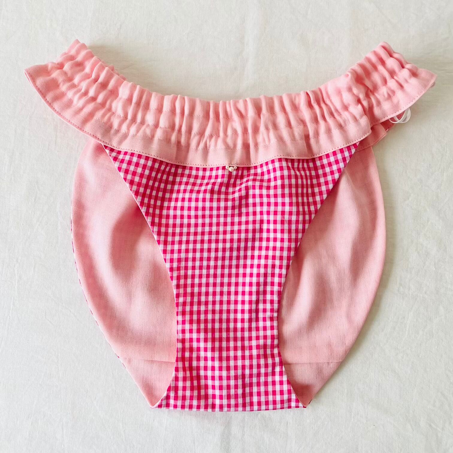 なかぽぽフンティ「Berry pink な check」