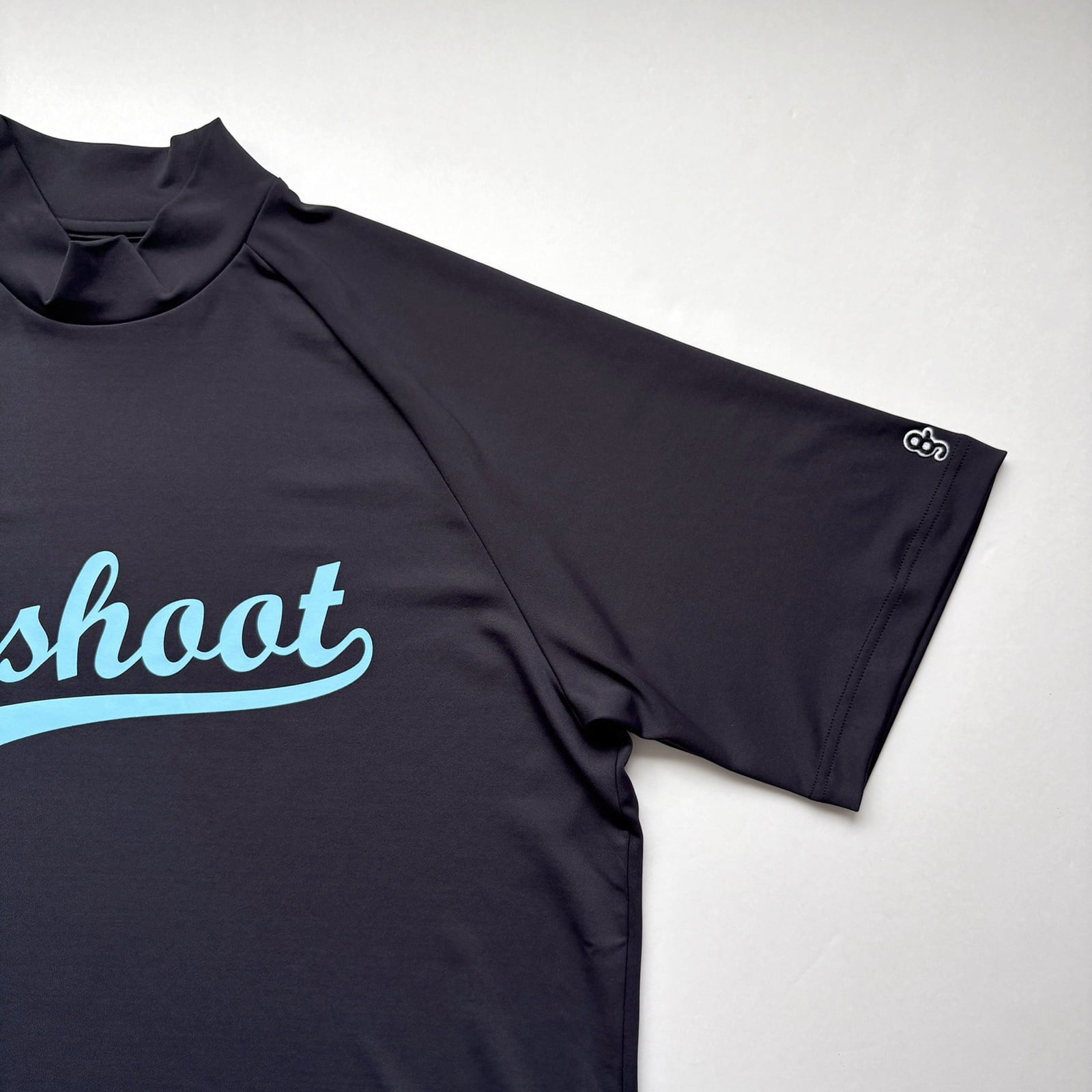 BASEBALL LOGOPRINT MOCK NECK SHIRT - CHARCOAL - | 8G SHOOT WEBSTORE