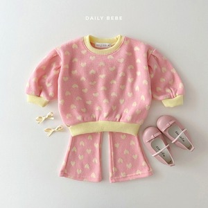 «sold out»«ジュニアサイズあり» ピンクハートフレアセットアップ