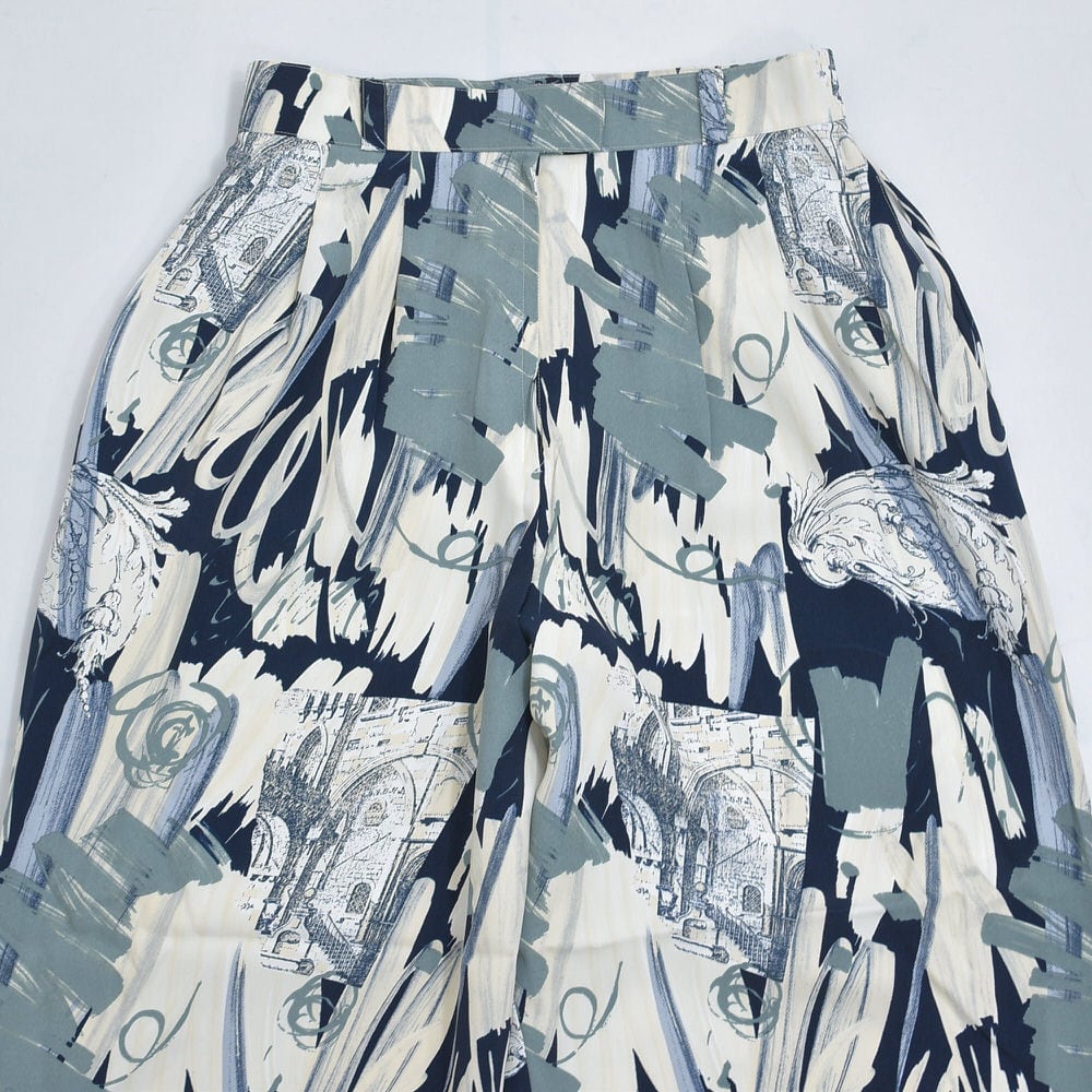 80~90s JAMODE BOUTIQUE モダンアート柄 ポリエステル 2タック 80~90s JAMODE BOUTIQUE モダンアート柄 ポリエステル 2タック
