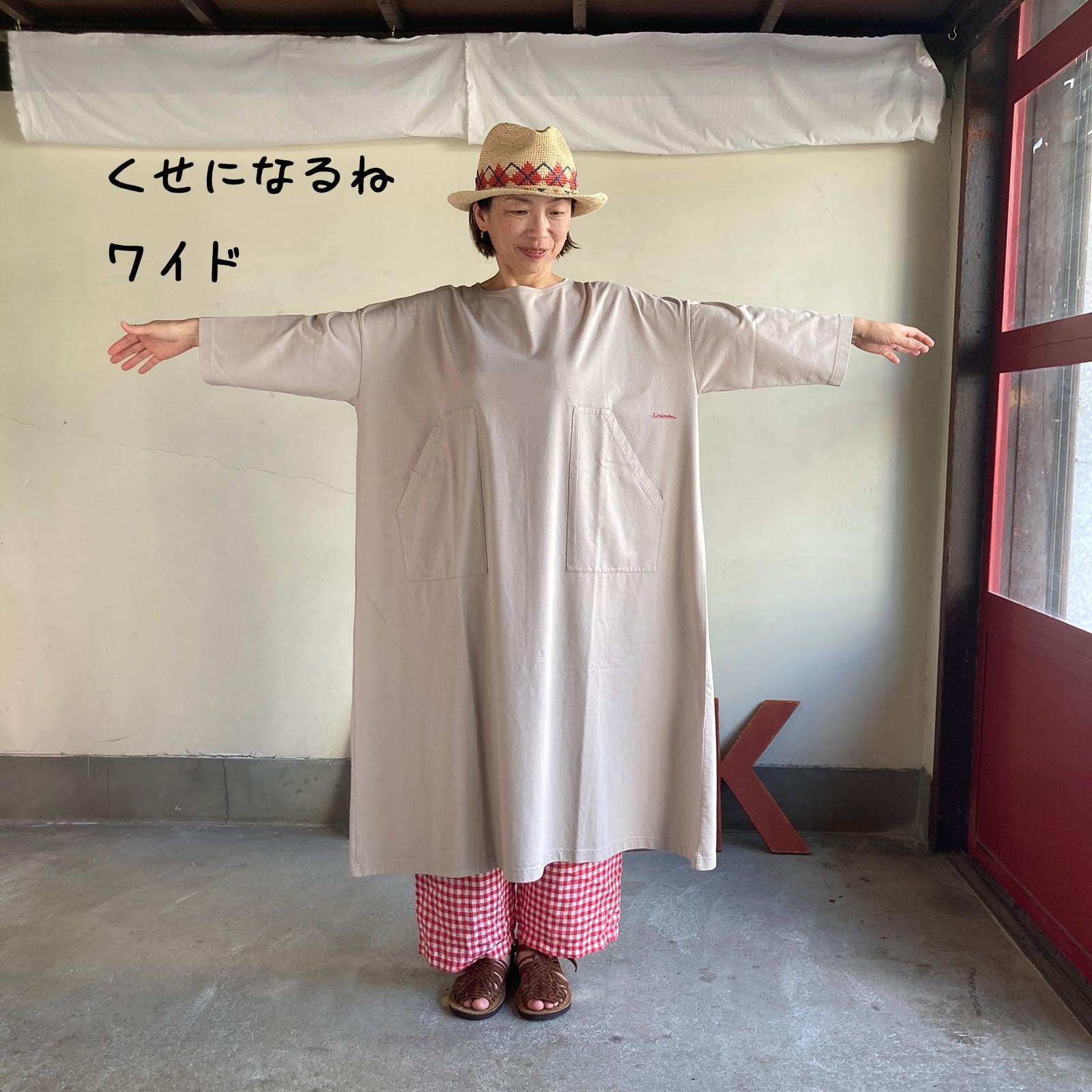 Workポケ八分袖ワンピース Girl'sTシャツ 61C31 サイズ F | 快晴堂