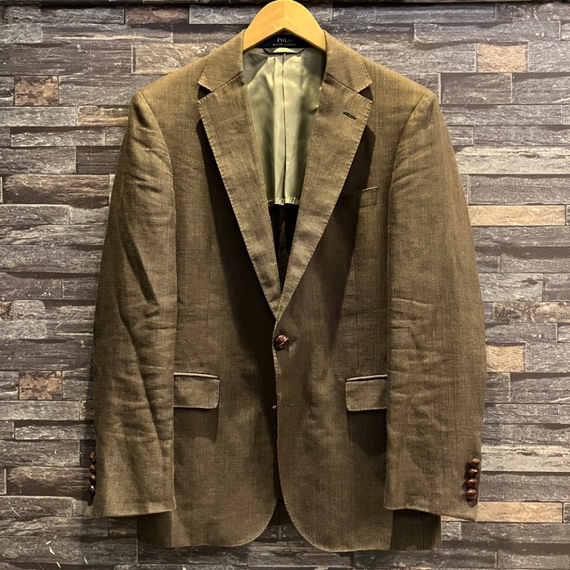 RALPH LAUREN LINEN/WOOL TAILORED JACKET
