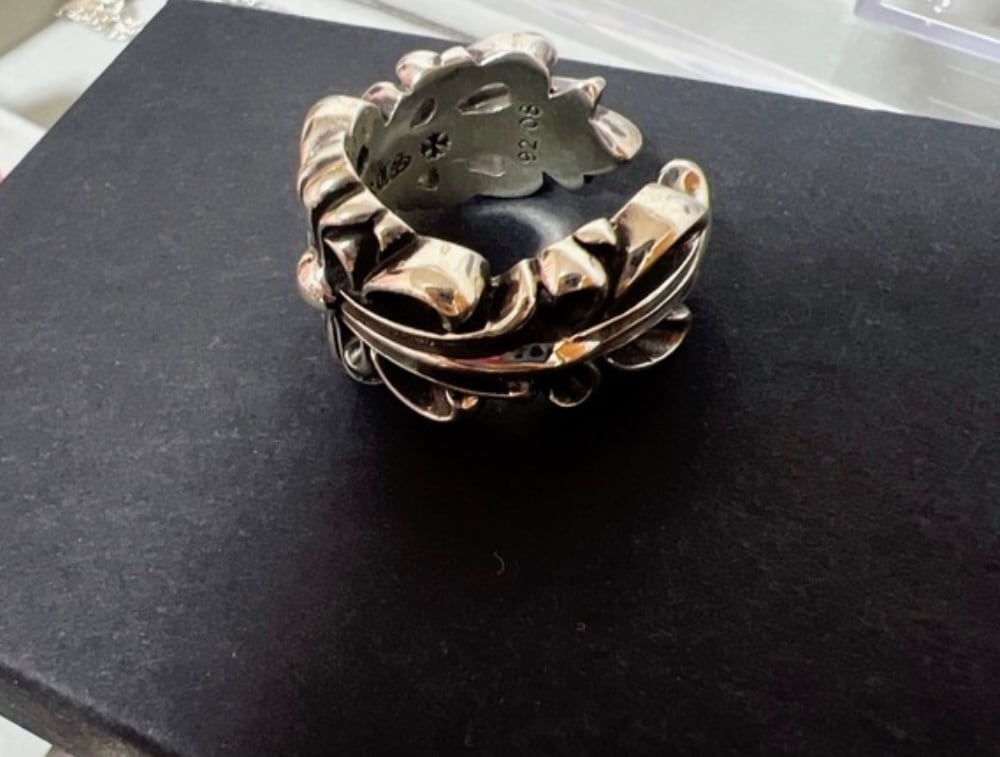 CHROME HEARTS クロムハーツ ダブルフローラルクロス リング CHROME HEARTS クロムハーツ ダブルフローラルクロス リング