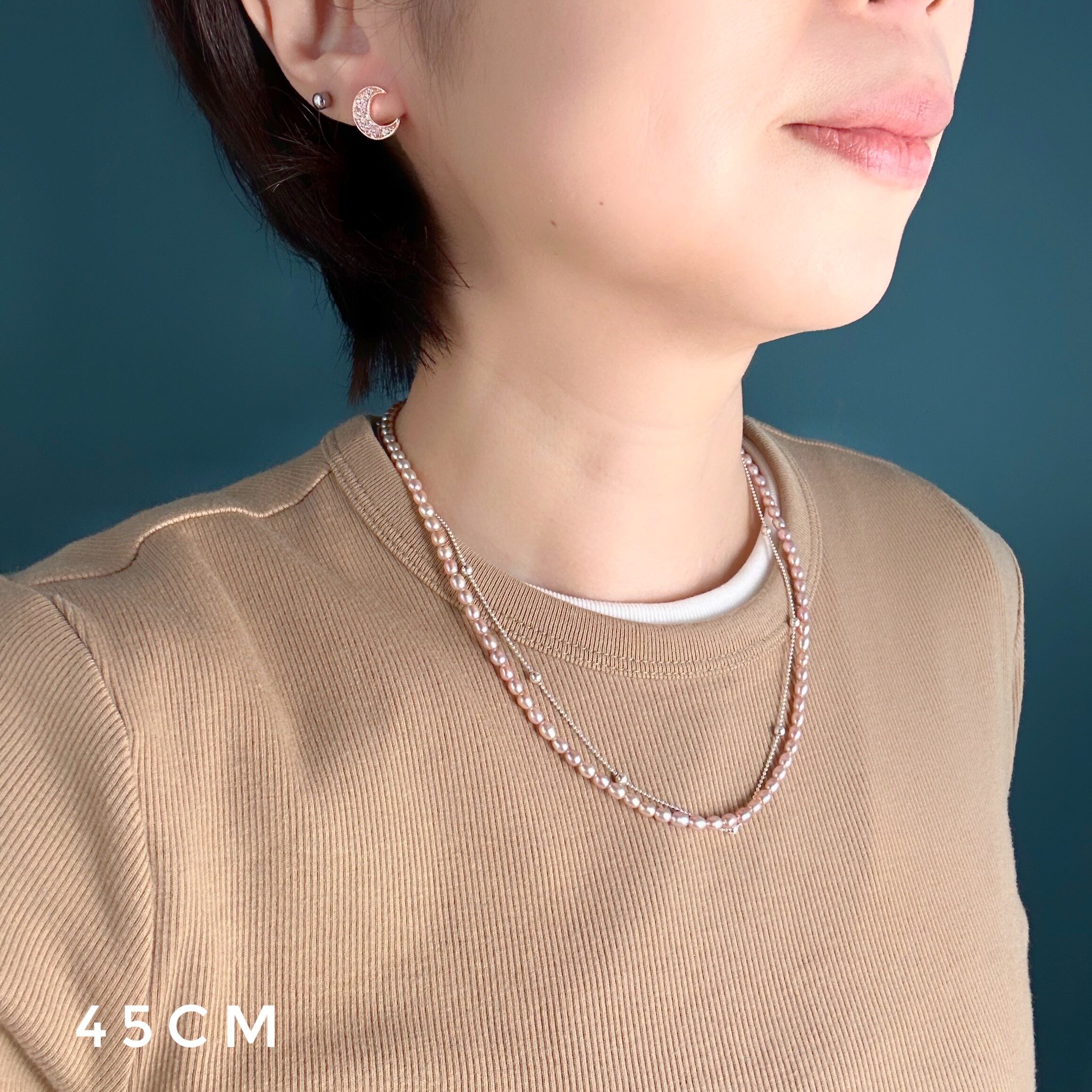 Pink Gold Coating 三日月 ジルコニア ピアス 月星 | 【公式通販】鎌倉