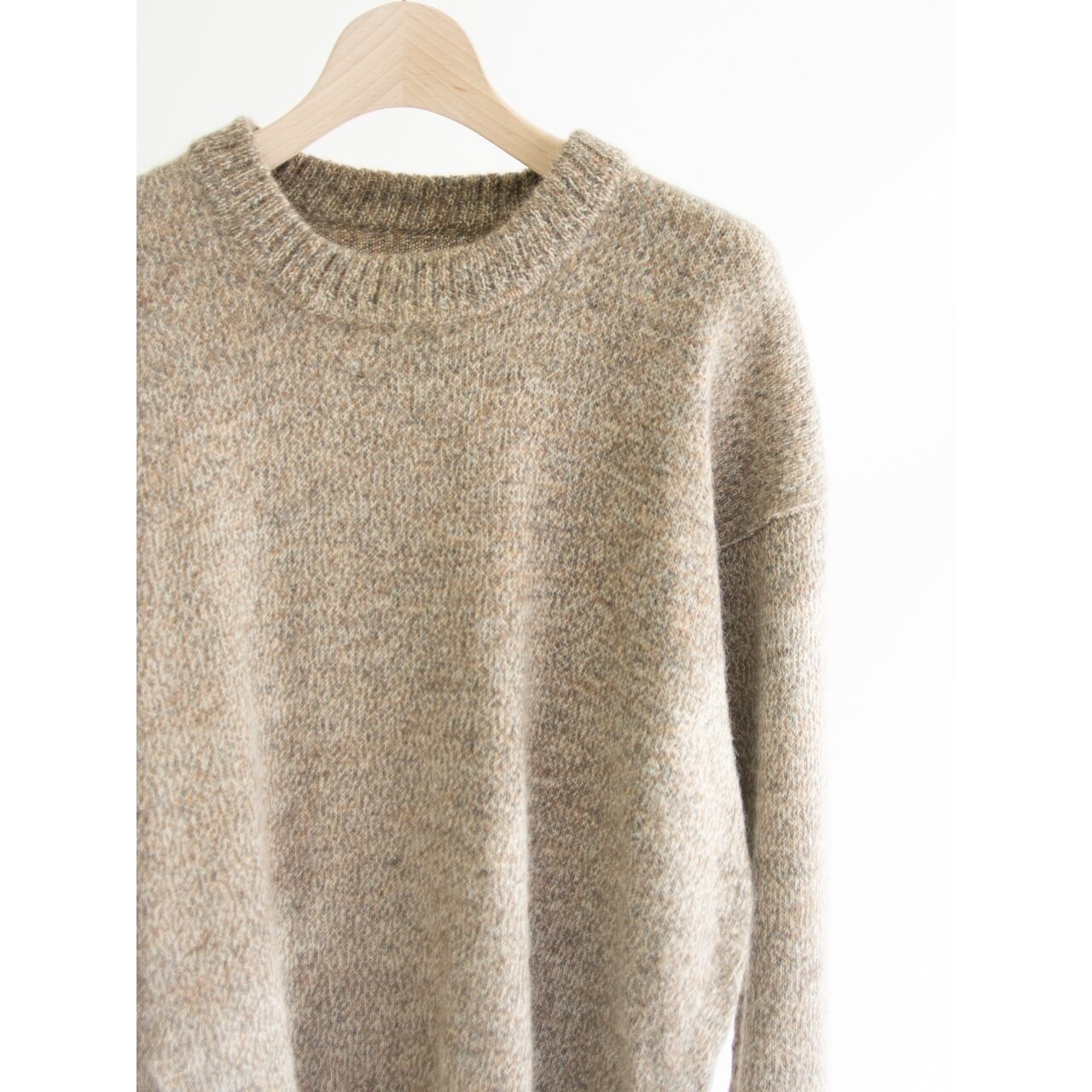 【Unknown Brand】Crew Neck Alpaca Sweater(クルーネック アルパカセーター ニットプルオーバー)