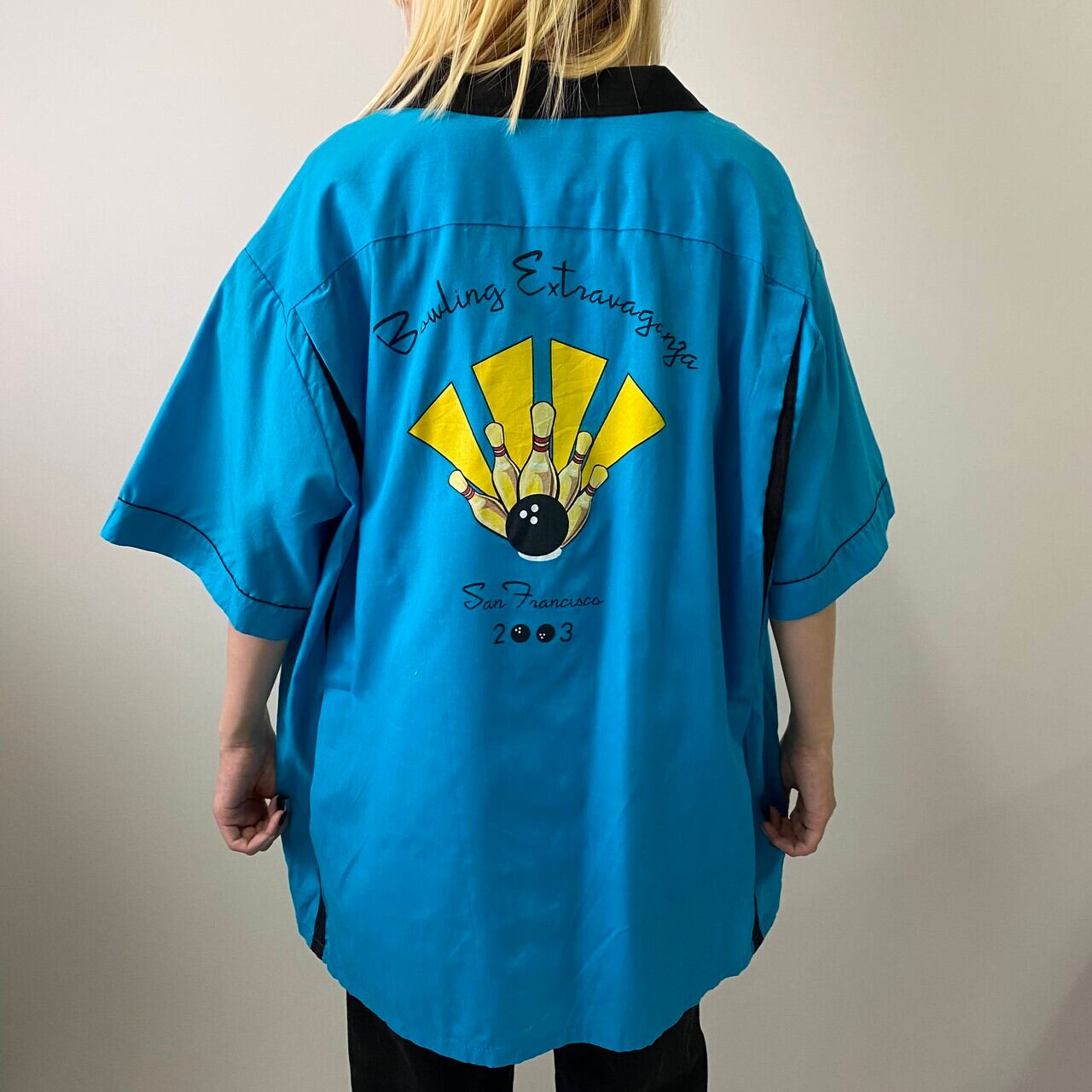 Hilton 企業ロゴ ワークシャツ ボウリングシャツ M Vintage